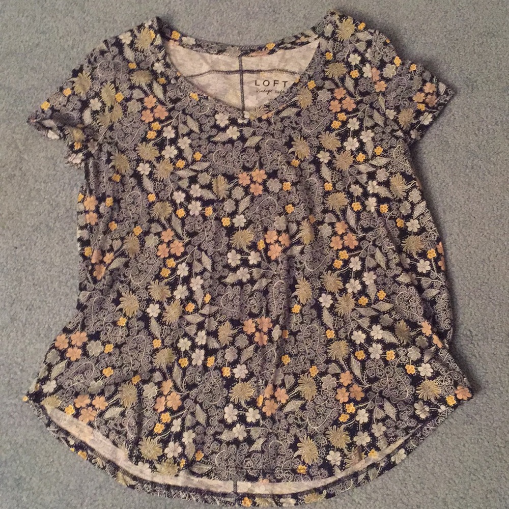Loft Medium T-Shirt With Flower Pattern